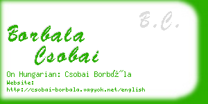 borbala csobai business card